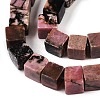 Natural Rhodonite Beads Strands G-T139-6x6-16A-3