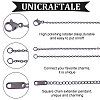 Unicraftale 10Pcs Half Finished 304 Stainless Steel Cable Rolo Connector Bracelet Making STAS-UN0038-87-6