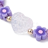 Handmade Flower Polymer Clay Stretch Bracelets BJEW-JB09825-3