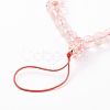 Frosted Round Spray Painted Glass Beaded Mobile Straps HJEW-JM00467-03-2