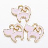 Alloy Enamel Kitten Charms X-PALLOY-P118-17-1