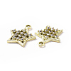 Alloy Crystal Rhinestone Pendants ALRI-H004-21LG-2