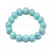 Synthetic Turquoise Beaded Stretch Bracelets BJEW-S134-01-1