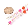 Handmade Rainbow Color Transparent Acrylic Bead Chains AJEW-JB01140-01-3