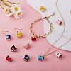 14Pcs 7 Colors Rack Plating Alloy Enamel Charms ENAM-SZ0002-48-2