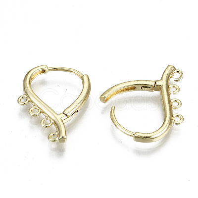 Brass Huggie Hoop Earring KK-N227-60-NF-1