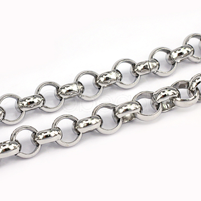 Tarnish Resistant 304 Stainless Steel Rolo Chains CHS-L001-28-10mm-1