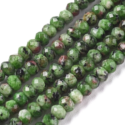 Dyed Natural Malaysia Jade Rondelle Beads Strands G-E316-2x4mm-43-1