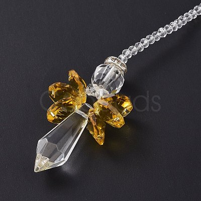 Crystal Fairy Beaded Wall Hanging Decoration Pendant Decoration HJEW-G019-02E-1