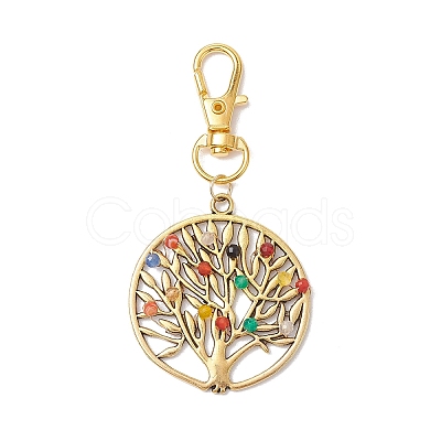 Tree of Life Alloy Pendant Decorations HJEW-JM01933-1