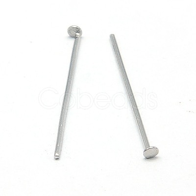 Tarnish Resistant 304 Stainless Steel Flat Head Pins STAS-E023-0.6x16mm-1