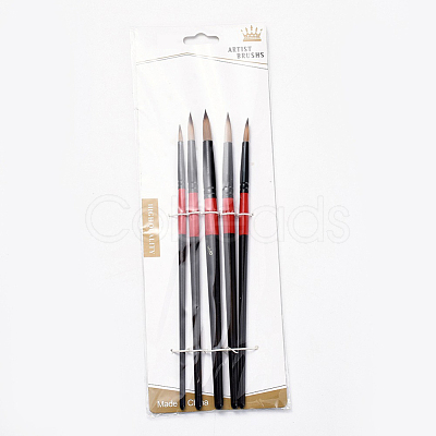 Wooden Paint Brushes Pens Sets AJEW-L074-01-1