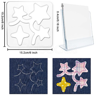 Acrylic Earring Handwork Template TOOL-WH0152-012-1