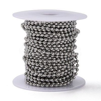 Tarnish Resistant 304 Stainless Steel Ball Beaded Chains CHS-K002-11-1