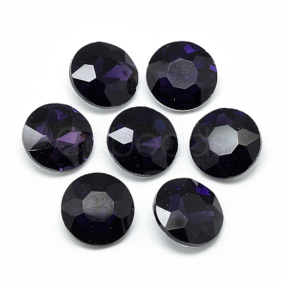 Pointed Back Glass Rhinestone Cabochons RGLA-T029-12mm-17-1