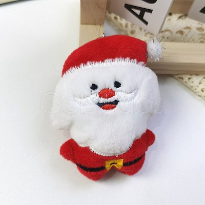 Christmas Theme Cloth Plush Doll Pendant Decorations HJEW-D030-01A-1