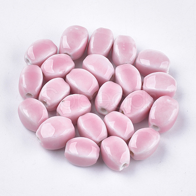 Handmade Porcelain Beads X-PORC-S498-08B-1