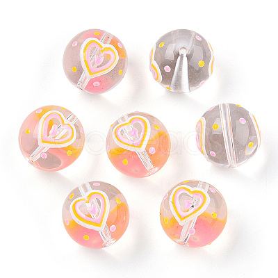 Transparent Handmade Lampwork Beads LAMP-T011-24B-02-1