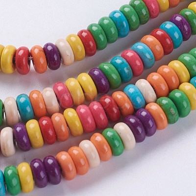 Synthetic Turquoise Beads Strands G-E456-33G-3X6mm-1