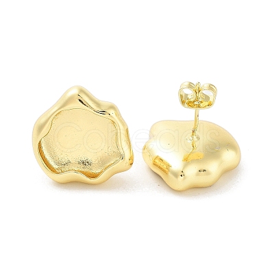 Rack Plating Brass Stud Earring EJEW-C078-01C-G-1