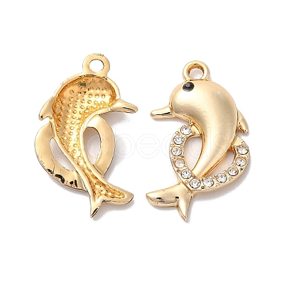 Rack Plating Alloy Rhinestone Pendants RB-L036-VF920-2-1