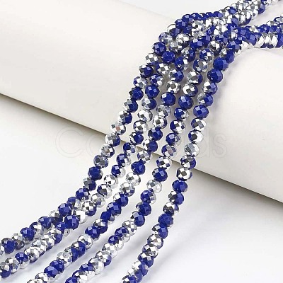 Electroplate Opaque Glass Beads Strands EGLA-A034-P3mm-M14-1