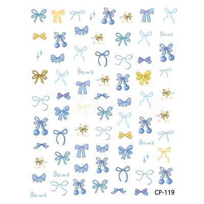 Bowknot Self Adhesive Nail Art Stickers Decals PW-WG338A5-01-1