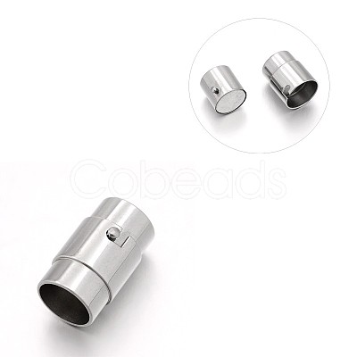 Tarnish Resistant Smooth 304 Stainless Steel Column Locking Tube Magnetic Clasps STAS-E089-05H-1