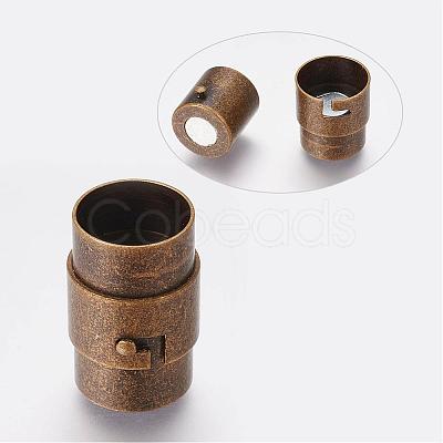 Brass Locking Tube Magnetic Clasps KK-Q090-AB-1