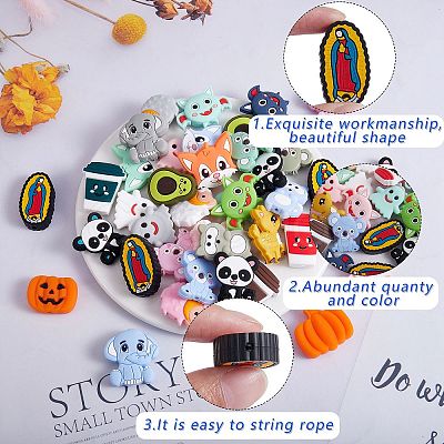 12Pcs 6 Styles Koala Silicone Beads JX661A-1