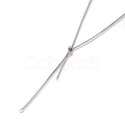 Tarnish Resistant Stainless Steel Slider Necklace Making X-AJEW-JB00476-1