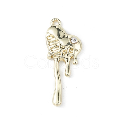 Alloy Rhinestone Pendants ALRI-E007-01LG-1