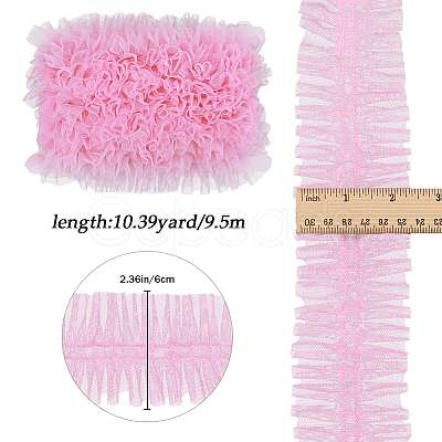 Gorgecraft 10M Polyester Pleated Lace Trim OCOR-GF0003-21A-1