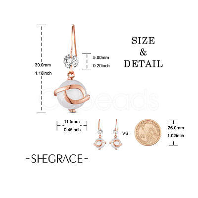 SHEGRACE Brass Dangle Earrings JE728A-1