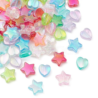 100Pcs 2 Style Eco-Friendly Transparent Acrylic Beads TACR-YW0001-86H-1