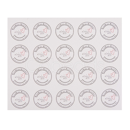 Self-Adhesive Kraft Paper Gift Tag Stickers DIY-D028-02D-02-1