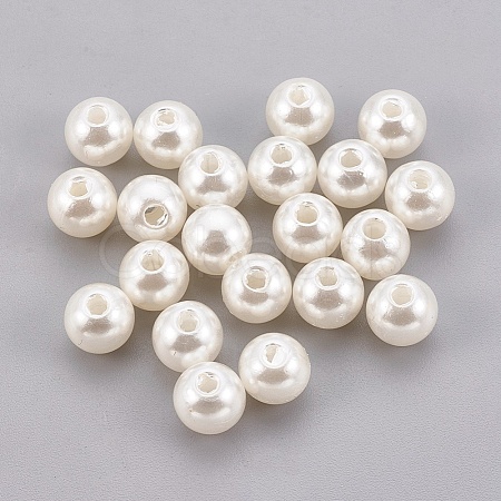 ABS Plastic Imitation Pearl Beads X-KY-G009-14mm-02-1