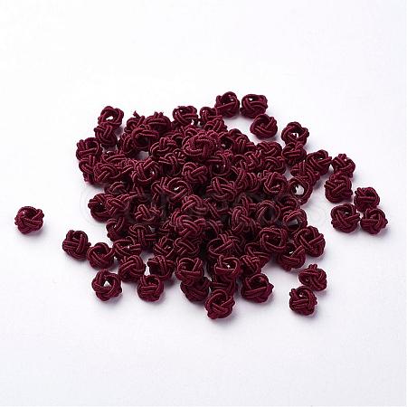 Polyester Weave Beads WOVE-N002-04-1