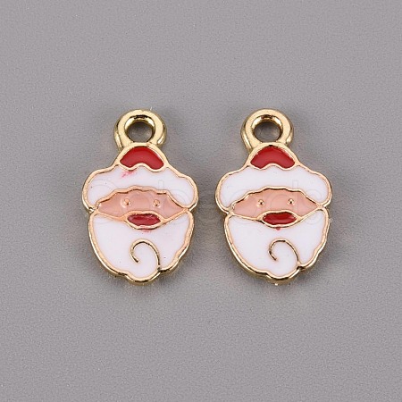 Golden Plated Alloy Enamel Pendants ENAM-T009-95-RS-1