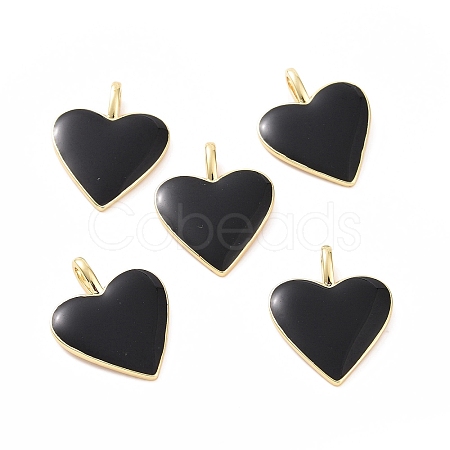 Brass Enamel Pendants KK-P204-14G-A-1