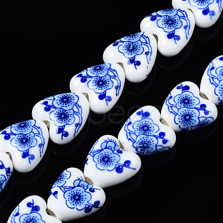 Handmade Porcelain Ceramic Beads Strands PORC-S502-042C-1