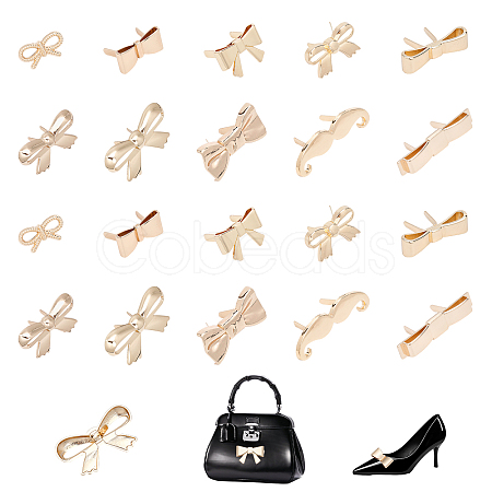 CHGCRAFT 20Pcs 10 Style Zinc Alloy Bag Decorative Buckle Clip FIND-CA0006-49-1