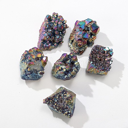 Irregular Natural Colorful Rainbow Quartz Crystal Cluster Crystal Incense Holder PW23030609484-1