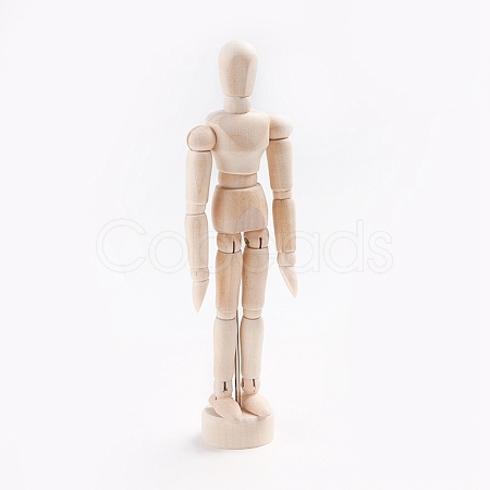 Unfinished Blank Wooden Puppet DIY-WH0163-92B-1