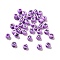 Opaque Acrylic Beads, Large Hole Beads, Flat Round with Letter A~Z, Plum, 7x5mm, Hole: 2.5mm, about: 3333pcs/500g