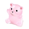 Bear Luminous Resin Display Decorations, Glow in the Dark, for Car or Home Office Desktop Ornaments, Pink, 16x17x20mm