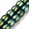 Synthetic Magnetic Hematite Beads Strands, Long-Lasting Plated, Barrel, Green Plated, 8~8.5x7.5~8mm, Hole: 1mm, about 51pcs/strand, 16.54''(42cm)