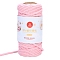 Cotton Macrame Cord, Round Macrame Rope for Wall Hangers, Boho Decorations, DIY Macrame Craft, Pink, 3mm, 80g/roll