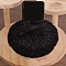 Mohair Glitter Yarn, for Weaving, Knitting & Crochet, Black, 1.5~2mm, about 25g/Skein