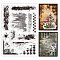 Custom PVC Plastic Clear Stamps, for DIY Scrapbooking, Photo Album Decorative, Cards Making, Mixed Shapes, 160x110x3mm